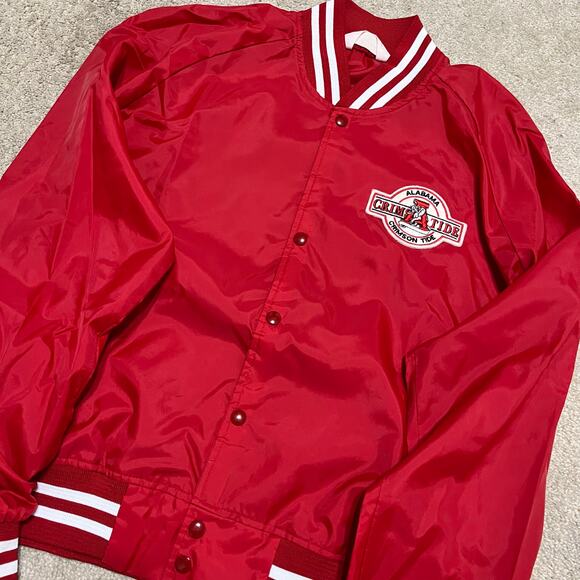Vintage Chalkline Alabama Crimson Tide Nylon Varsity Jacket XL - Picture 1 of 7